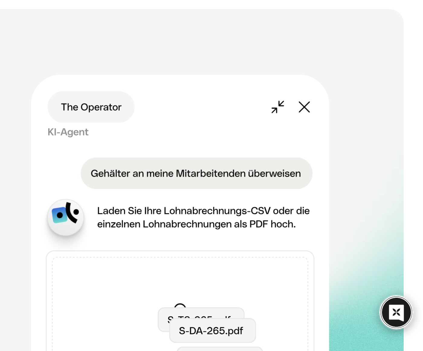 Qonto App mit KI-Agent für Überweisungen